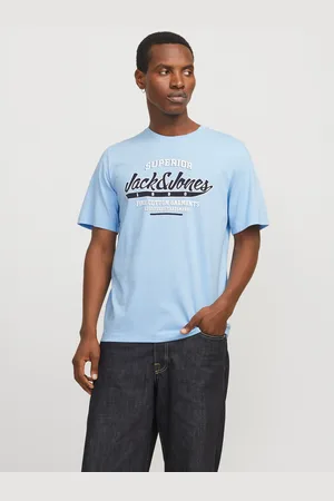 JACK & JONES Rundhalsshirt »JJELOGO TEE SS O-NECK 2 COL SS25 SN«, mit Logo Print