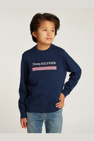 Tommy Hilfiger Strickpullover »MONOTYPE 1985 REG SWEATER«, mit Logoschriftzug
