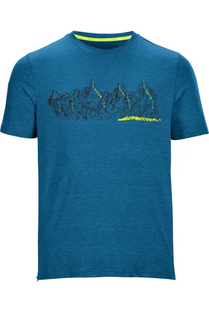 Killtec T-Shirt »Lilleo MN TSHRT C«, Schnelltrocknendes Herren T-Shirt mit Berg-Print und Melange-Optik