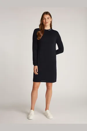Calvin Klein Maxikleid »SMOOTH YARN SWEATER DRESS«, mit Logodruck