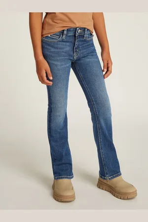 Calvin Klein Bootcut-Jeans »MR FLARE DARK BLUE VISUAL DENIM«, für Kinder bis 16 Jahre mit Logopatch
