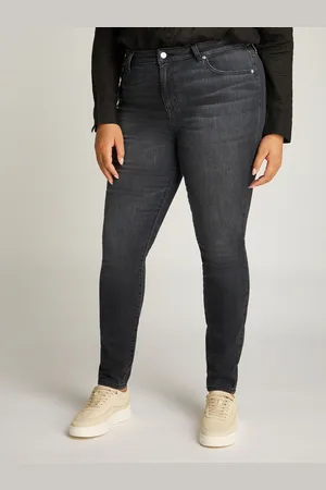 Tommy Hilfiger Skinny-fit-Jeans »CRV MELANY AI0289«, in Großen Größen, mit Stone Wash-Optik, mit Logostickerei