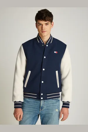 Tommy Hilfiger Bomberjacke »TJM WOOL BLEND VARSITY JKT EXT«, mit Colorblock-Design, Logostickerei