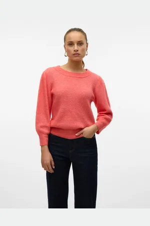 VERO MODA Rundhalspullover »VMVIGGA 3/4 RIB PULLOVER GA BOO REP«