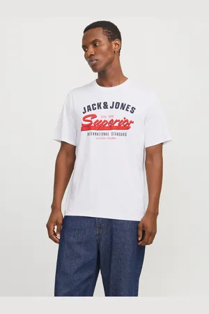 JACK & JONES Rundhalsshirt »JJELOGO TEE SS O-NECK 2 COL SS25 SN«, mit Logo Print