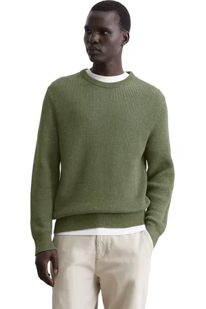 Marc O’ Polo Rundhalspullover, Zweifarbiger Bi-Colour-Strick