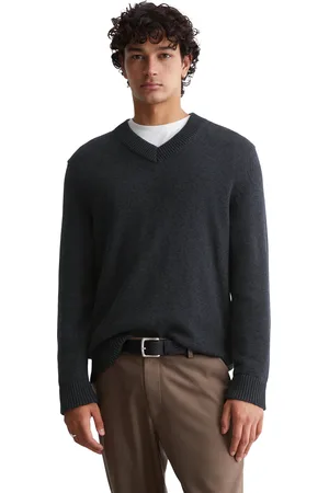 Marc O’ Polo V-Ausschnitt-Pullover, lebendige Bicolor-Effekt