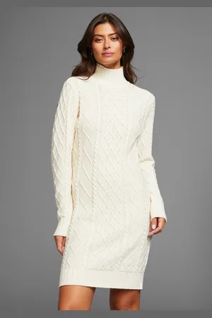 Laura Scott Strickkleid, mit Zopfstrickmuster