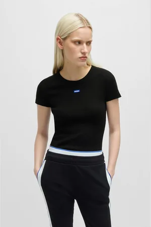 Hugo Blue T-Shirt »Easy Tee_B«, mit HUGO Aufnäher