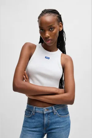 Hugo Blue Tanktop »Baby Tank_B«, Cropped-Form