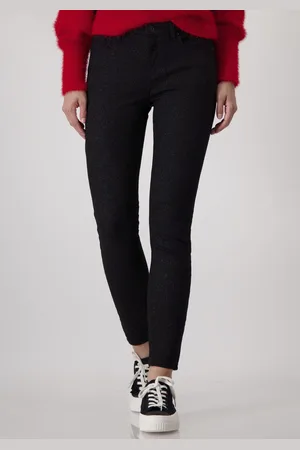 monari Röhrenhose, mit Glitzerdruck