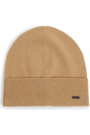 HUGO BOSS Beanie »Lari_hat«, mit Aufschlag in Rippoptik