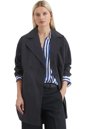 Marc O’ Polo Trenchcoat, markant abgerundeten und seitlich geschlitzten Saumlinie
