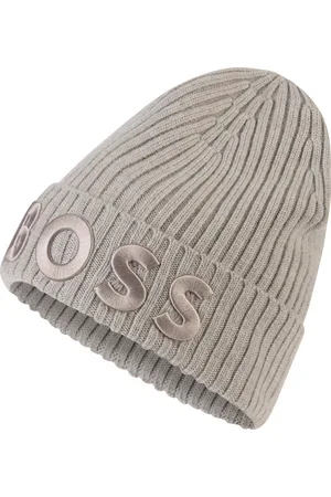 HUGO BOSS Beanie »Lara_hat«, mit großem Schriftzug
