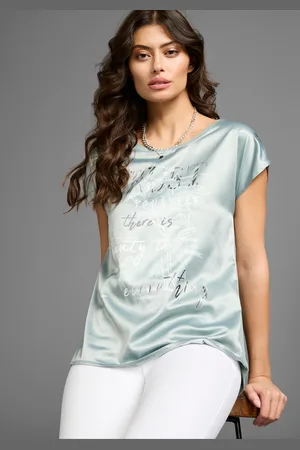 Laura Scott Shirtbluse, aus Satin mit dezentem Aufdruck