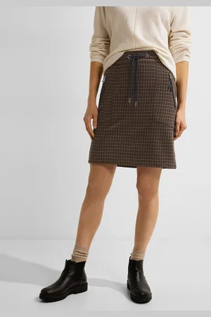 CECIL Karorock »Jogskirt Houndstooth Y/D«, Softer Materialmix