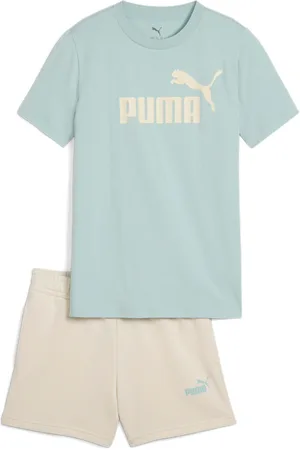 PUMA Trainingsanzug »ESS NO.1 LOGO TEE AND SHORTS SET G«, (2 tlg.)
