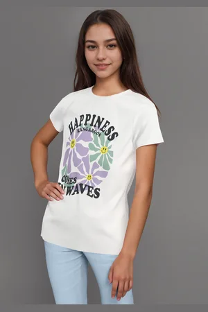 KangaROOS T-Shirt »HAPPINESS COMES«, großer Frontprint