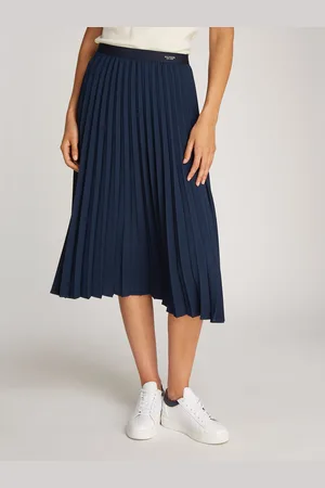 Tommy Hilfiger Plisseerock »FLUID PLEATED PULL ON MIDI SKIRT«, mit rundum Falten