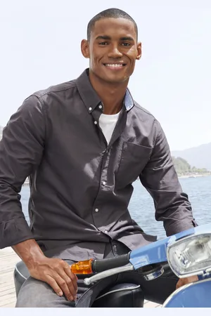 H.I.S Langarmhemd »regular-fit«, mit Button-down-Kragen, reine Baumwolle