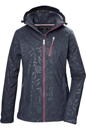 Killtec Softshelljacke »KOS 122 WMN SFTSHLL JCKT FLORAL«, Softshelljacke: Wind-u wasserdichte, atmungsaktiv, Kapuze regulierbar