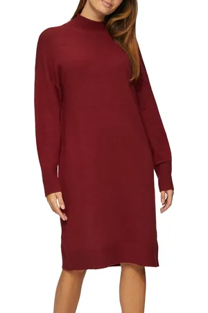QS by s.Oliver Strickkleid, in 3/4 Länge - mit Stehkragen