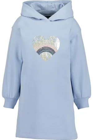 Blue Seven Jerseykleid » Mädchen Sweatkleid mit Kapuze HAPPY«, (1 tlg.)