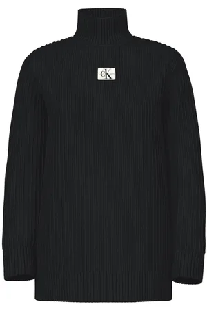 Calvin Klein Strickkleid »WASHED MONOLOGO SWEATER DRESS«