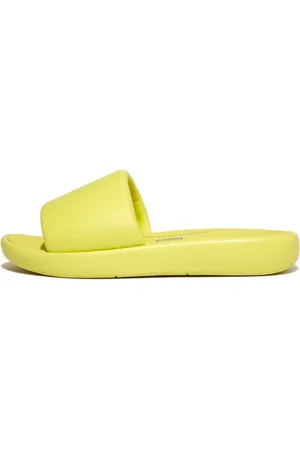 FitFlop Pantolette »IQUSHION D-LUXE PADDED LEATHER SLIDES«, Sommerschuh, Schlappen mit breiter Bandage