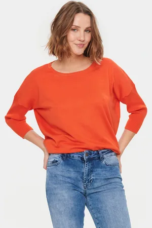 Saint Tropez Rundhalspullover »A2561, MilaSZ R-Neck«