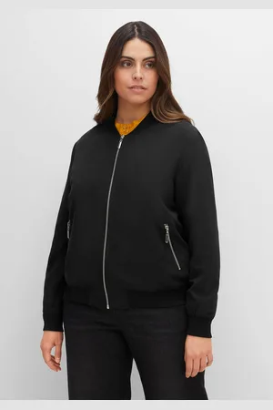Sheego Blouson »Blouson mit Rippbündchen und Reißverschluss«, ohne Kapuze