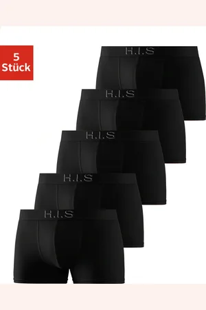 H.I.S Boxer »Boxershorts für Herren«, (Packung, 5 St.), Logo Webbund mit 3D Effekt
