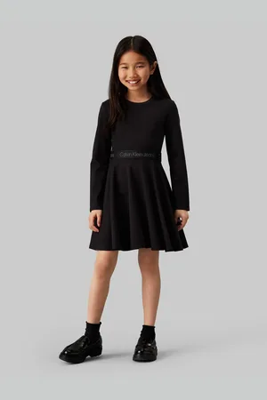 Calvin Klein Midikleid »Ls Logo Tape Punto Dress«, für Kinder bis 16 Jahre und mit Logoschriftzug