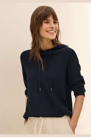 CECIL Strickpullover, mit Kapuze und Tunnelzug