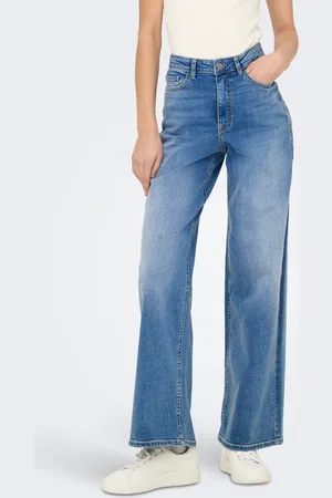 JDY High-waist-Jeans »FELINA-FINA HW WIDE MED BLUE DNM NOOS«