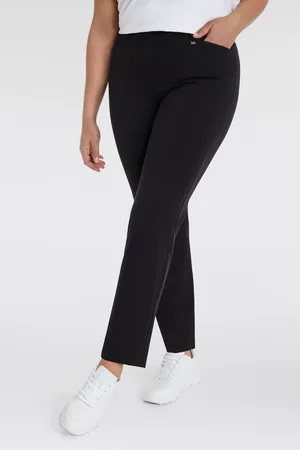 Kj Stoffhose »Hose Bea in Bi-Stretch Kammgarnoptik mit Bügelfalte«, ideal für kräftige Oberschenkel