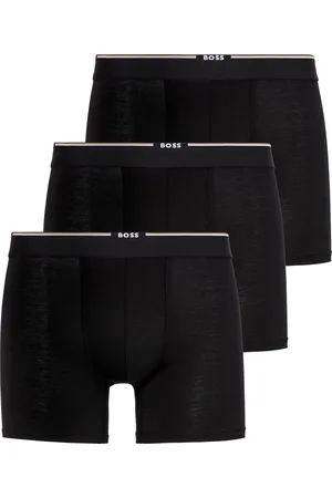 HUGO BOSS Boxer »BoxerBr 3P Natura«, (Packung, 3 St.), mit Logoschriftzug auf dem Bund
