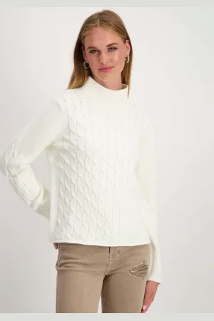 monari Stehkragenpullover, mit Zopfmuster