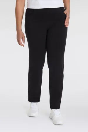 Kj Schlupfhose »Schlupfhose Susie in Bi-Stretch, Kammgarnoptik«, ideal für kräftige Oberschenkel