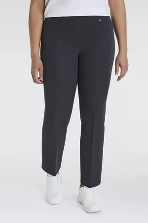 Kj Stoffhose »Hose Bea in Bi-Stretch Kammgarnoptik mit Bügelfalte«, ideal für kräftige Oberschenkel
