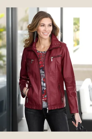 Classic Basics Lederimitatjacke, ohne Kapuze