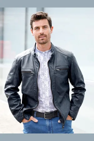 marco donati Lederjacke, ohne Kapuze