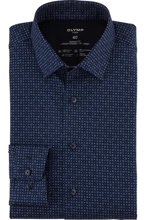 Olymp Businesshemd »24/7 - Luxor modern fit - Jersey«, mit Blüten-Minimal-Dessin