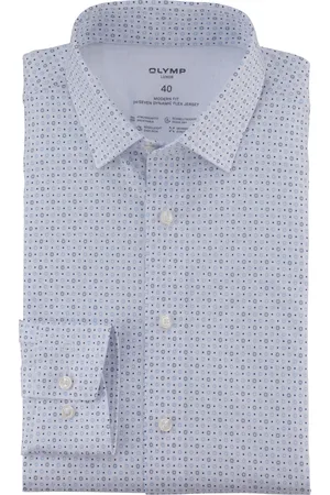 Olymp Businesshemd »24/7 - Luxor modern fit - Jersey«, mit Blüten-Minimal-Dessin