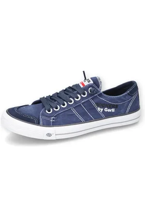 Dockers Slip-On Sneaker, Freizeitschuh, Retro Sneaker, Fake Schnürung, in cooler Jeansoptik