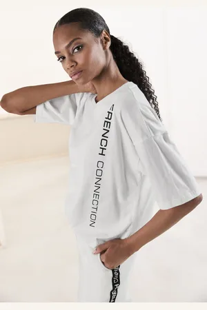 French Connection T-Shirt, mit weiten Ärmeln und Logodruck