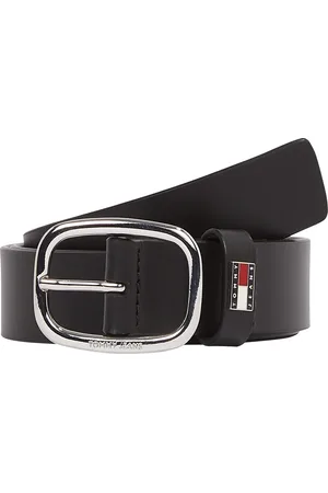 Tommy Hilfiger Ledergürtel »TJW OVAL 3.0«, Ovale Einfachdornschließe und Logo am Verschluss