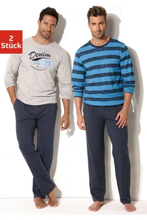 H.I.S Pyjama, (Packung, 4 tlg., 2 Stück), Schlafanzug mit unterschiedlichem Design