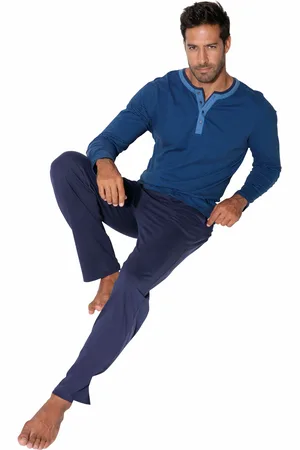AUTHENTIC LE JOGGER Pyjama, (2 tlg.), Schlafanzug in langer Form