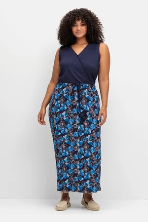 Sheego Maxikleid »Maxikleid in Wickeloptik«